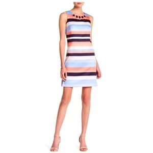 Vince Camuto Embellished Stripe Dress